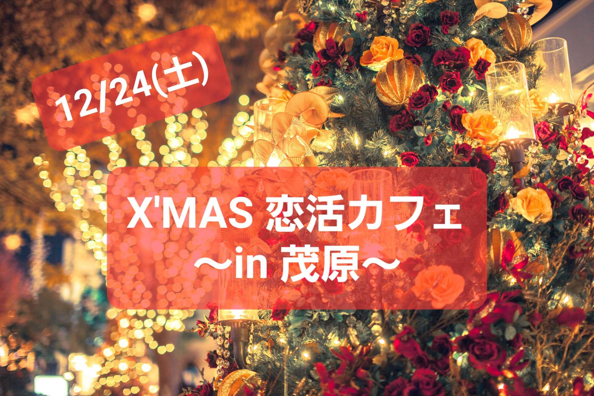 12/24(土)X'mas 恋活カフェを開催します♡